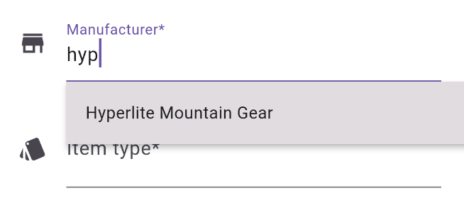 Suggestion Drop Down