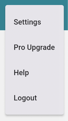 Settings Dropdown